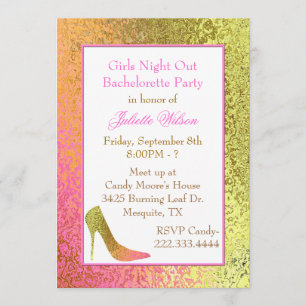 Invitation à la Bachelorette Party de High Heel Fo
