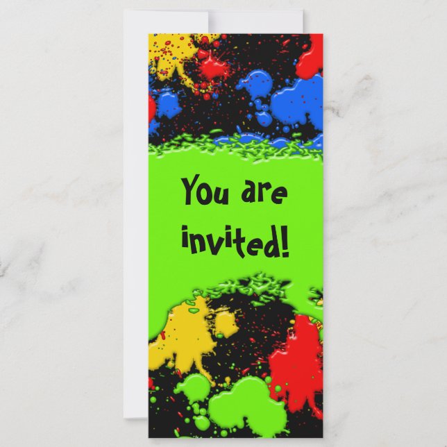 Invitation à la balle de peinture (Devant)