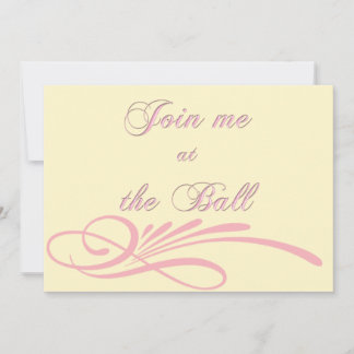 Invitation à la balle de Shell Pink Debutante