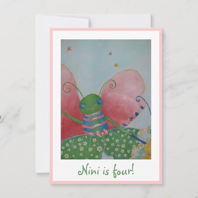 Invitation à la ballerine papillon (Devant)