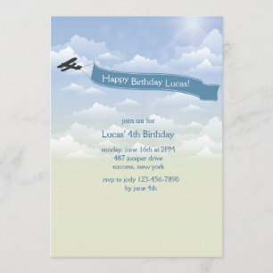 Invitation à la bannière d'avion