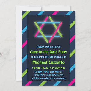 Invitation à la barre et au Bat mitzvah lumineux