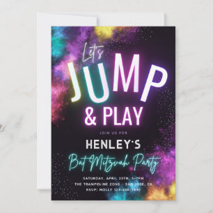 Invitation à la Bat Mitzvah Trampoline