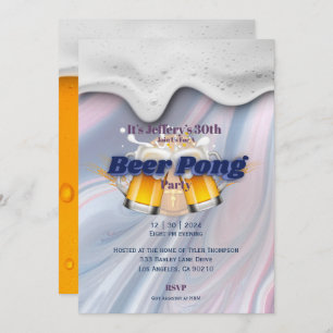 Invitation à la bière pong