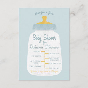 Invitation à la bouteille de bébé Baby shower