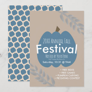 Invitation à la branche de citrouille du festival