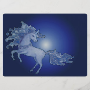 Invitation à la carte blanche Unicorn de minuit