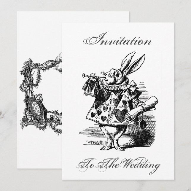 Invitation à la carte de mariage – Invitation (Devant / Derrière)