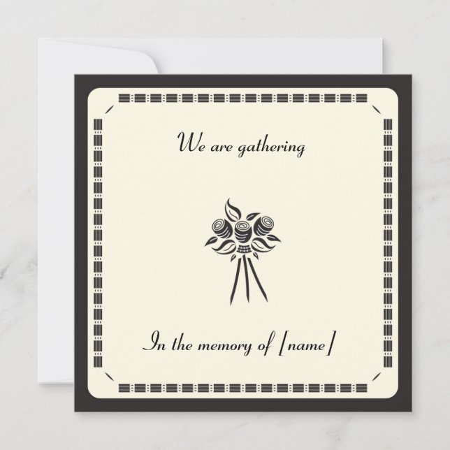 Invitation à la carte Memorial (Devant)