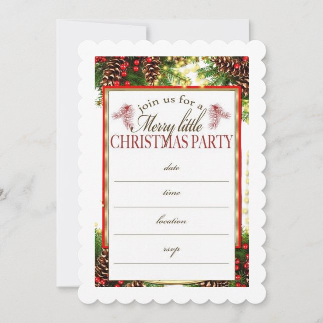 invitation à la carte noël (Devant)