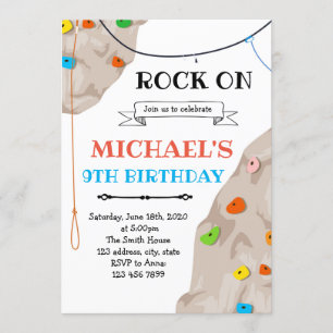 Invitation à la carte Rock escalade