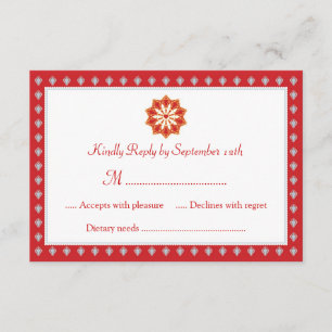 Invitation à la carte RSVP de mariage organisée