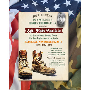 Invitation à la célébration de bienvenue militaire