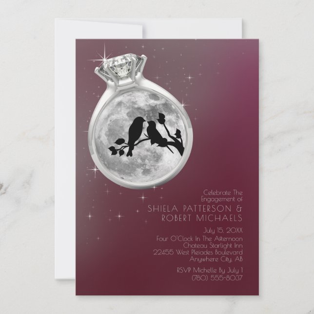 Invitation à la célébration de fiançailles (Devant)