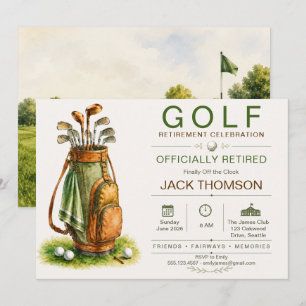 Invitation à la célébration de golf pour la retrai