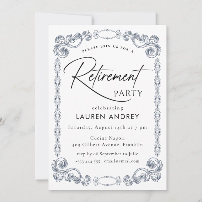 Invitation À la célébration de la retraite (Devant)