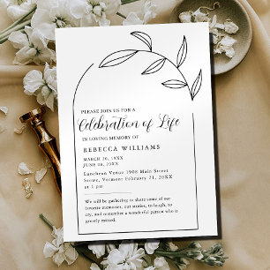 Invitation à la Célébration de la Vie Boho Arch