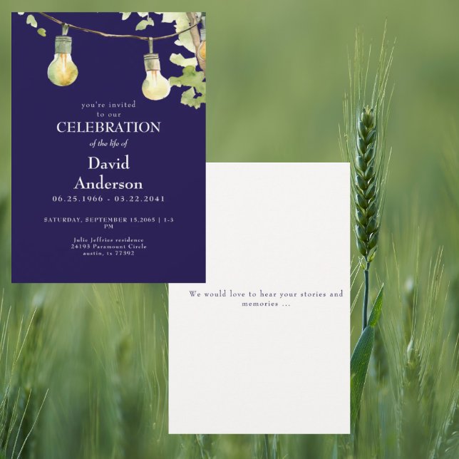 Invitation à la célébration de la vie de la Marine (Créateur téléchargé)