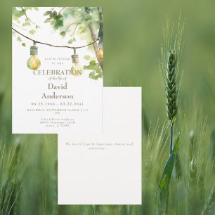 Invitation à la célébration de la vie en l'honneur