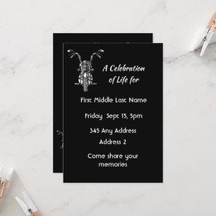 Invitation à la célébration de la vie Motocycliste