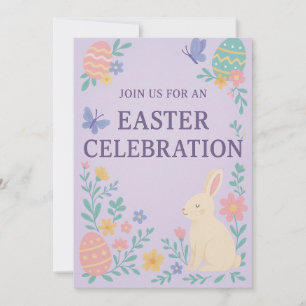 Invitation à la célébration de Pâques   Lapin past