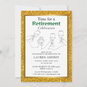 Invitation à la célébration de retraite avec cadre