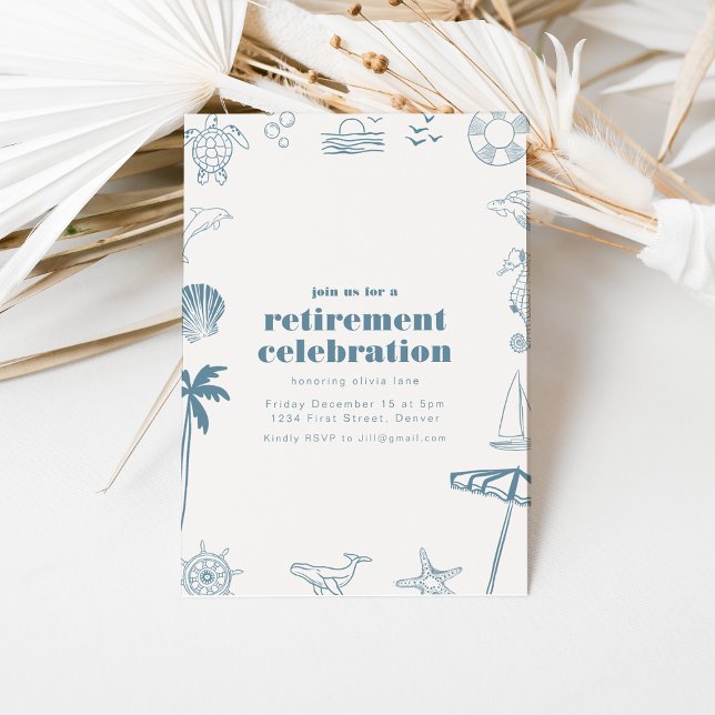 Invitation à la célébration de retraite sur le thè (Créateur téléchargé)