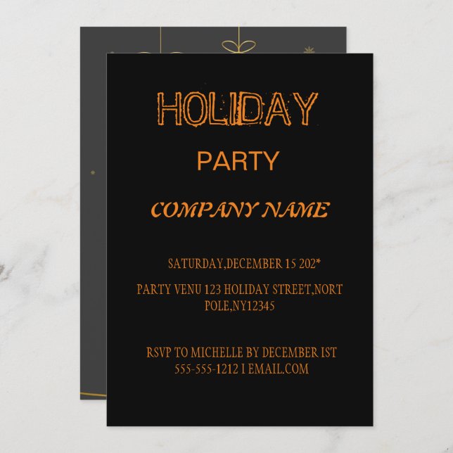 INVITATION À LA CÉLÉBRATION DE VACANCES DANS L'ENT (Devant / Derrière)