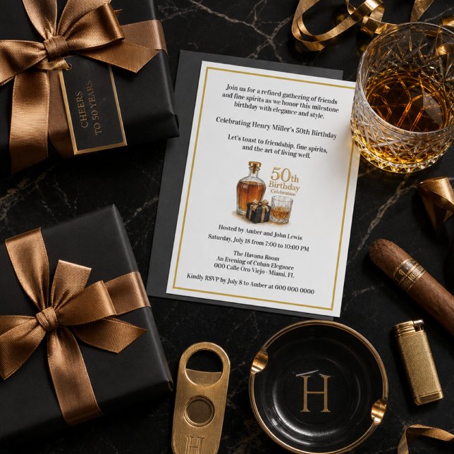 Invitation à la célébration d'un 50e anniversaire  (Créateur téléchargé)