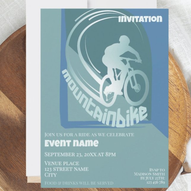Invitation à la célébration d'un événement de VTT  (Créateur téléchargé)