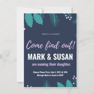 Invitation à la cérémonie d'attribution de nom de 