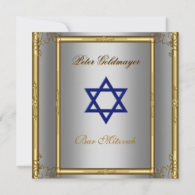 Invitation à la cérémonie de Bar Mitzvah (Dos)
