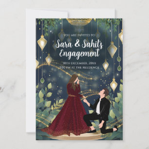 Invitation à la cérémonie de la bague de fiançaill