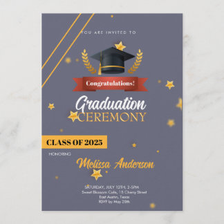Invitation à la cérémonie de la promotion 2025 de 