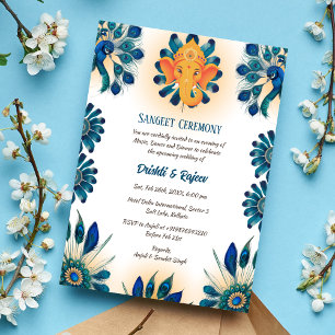 Invitation à la cérémonie de la sangeet avant-Mari