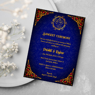 Invitation à la cérémonie de la sangeet avant-Mari