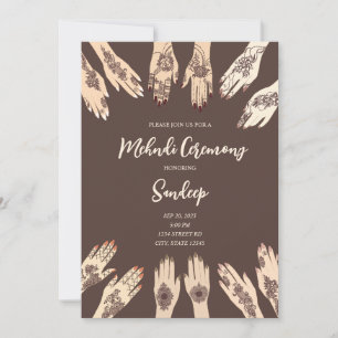 Invitation à la cérémonie de Mehndi