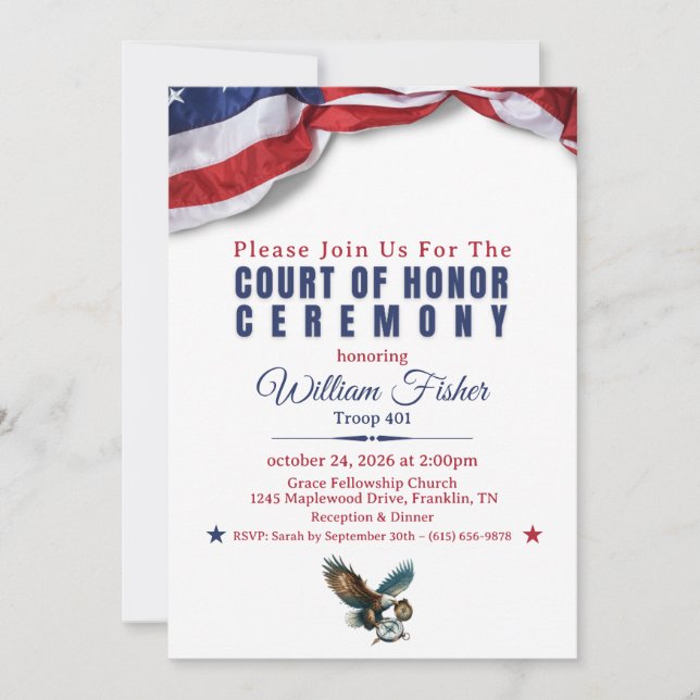 Invitation à la cérémonie de reconnaissance des Sc (Devant)