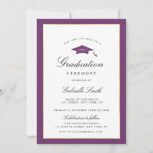 invitation à la cérémonie de remise des diplômes a