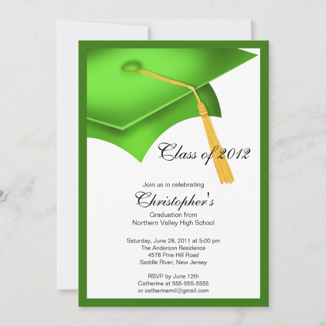 Invitation à la cérémonie de remise des diplômes d (Devant)