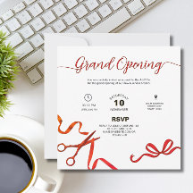 Invitation à la cérémonie d'inauguration avec coup