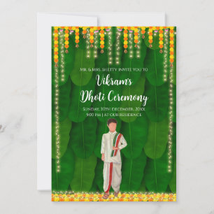 Invitation à la cérémonie du Dhoti