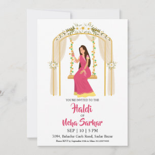 invitation à la cérémonie haldi