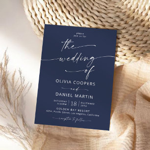 Invitation à la cérémonie minimaliste des Mariages