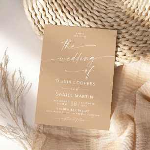 Invitation à la cérémonie minimaliste des Mariages