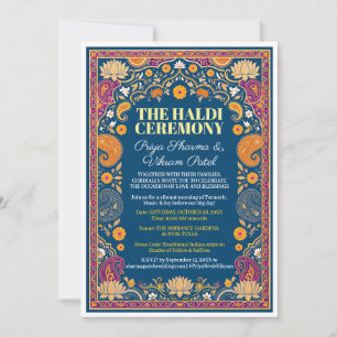 Invitation à la cérémonie Pithi Mariage Gujarati B