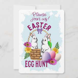 Invitation à la chasse aux œufs de Pâques