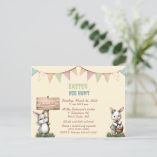 Invitation à la chasse aux oeufs de Pâques