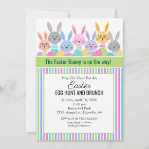 Invitation à la chasse aux œufs de Pâques