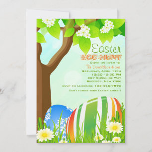 Invitation à la chasse aux oeufs de Pâques